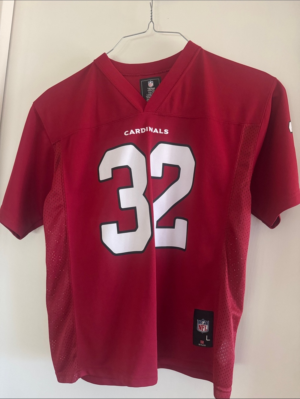 NFL Red Youth Team Apparel Jersey with Black Label